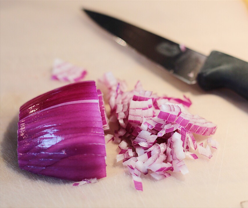 Chopping Red Onion