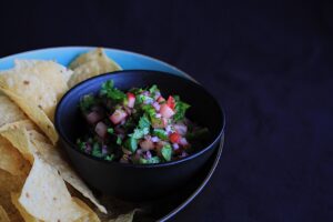 Rhubarb Salsa with Chips