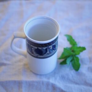 Making a cup of comforting mint tea