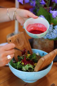 Simple Garden Salad with Raspberry Vinaigrette