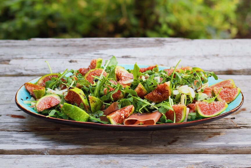 Family Style Fig and Prosciutto Salad