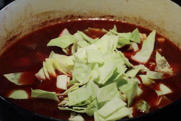 Add The Cabbage And Beets Near The End