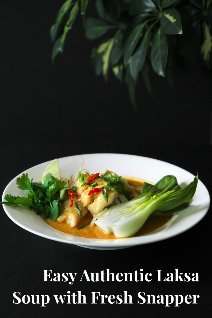 Easy Authentic Laksa With Snapper (Pinterest image)