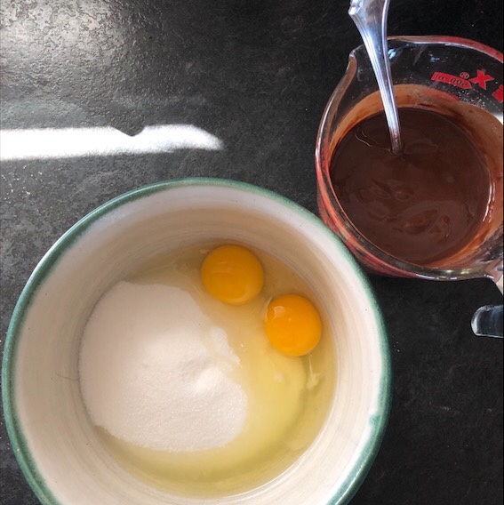 Eggs, Sugar And Chocolate For Brownies