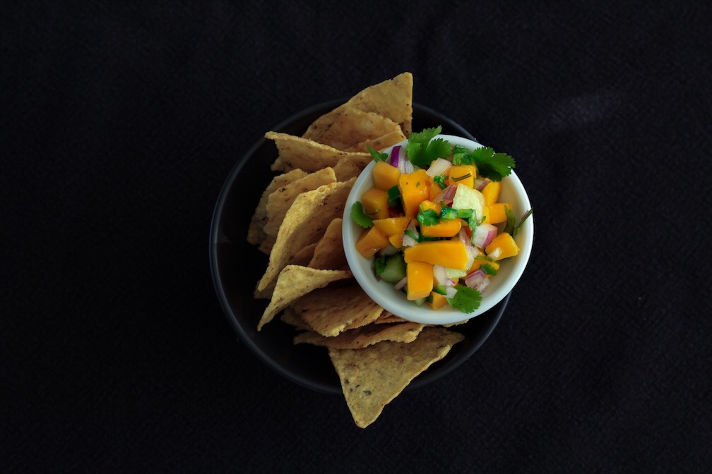 Mango And Melon Salsa And Chips