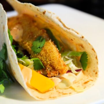 Lingcod Fish Tacos With Cabbage Avocado And Mango