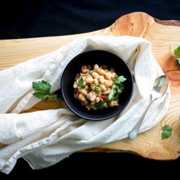 Simple Traditional Italian Beans With Fresh Herb Gremolata-A Vegan Recipe