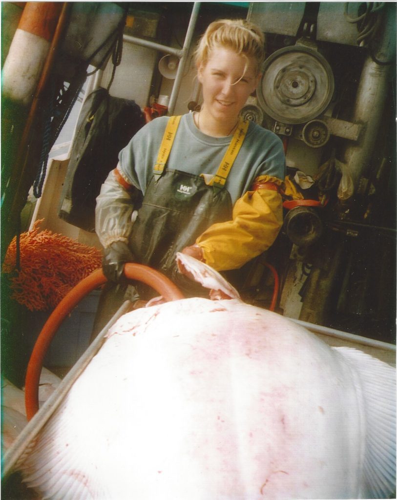 Sabrina Halibut Fishing In BC (Circa Sometime in the 1990's)