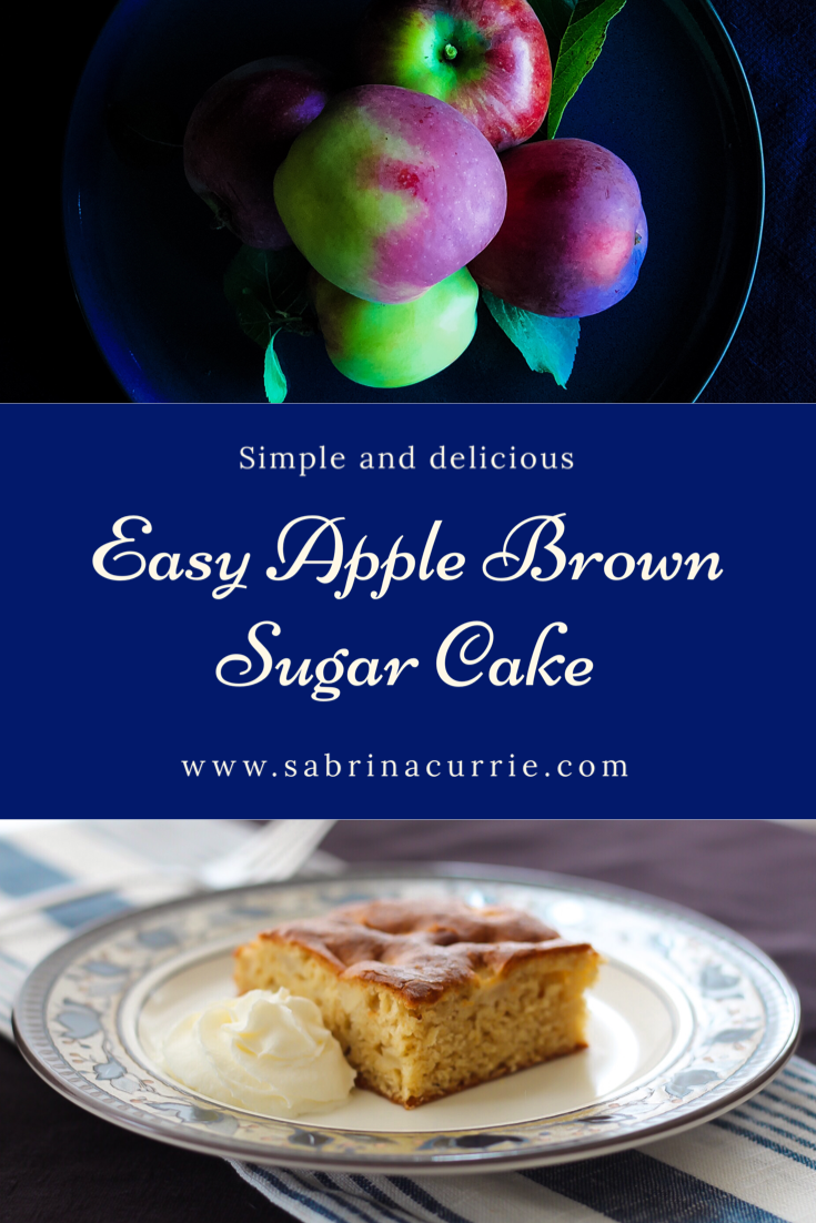 Easy Apple Brown Sugar Cake-Only 8 Ingredients!
