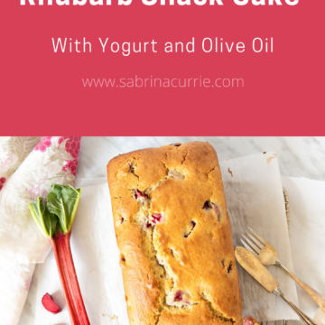 Easy Quick Rhubarb Cake/Loaf With Yogurt and Olive Oil
