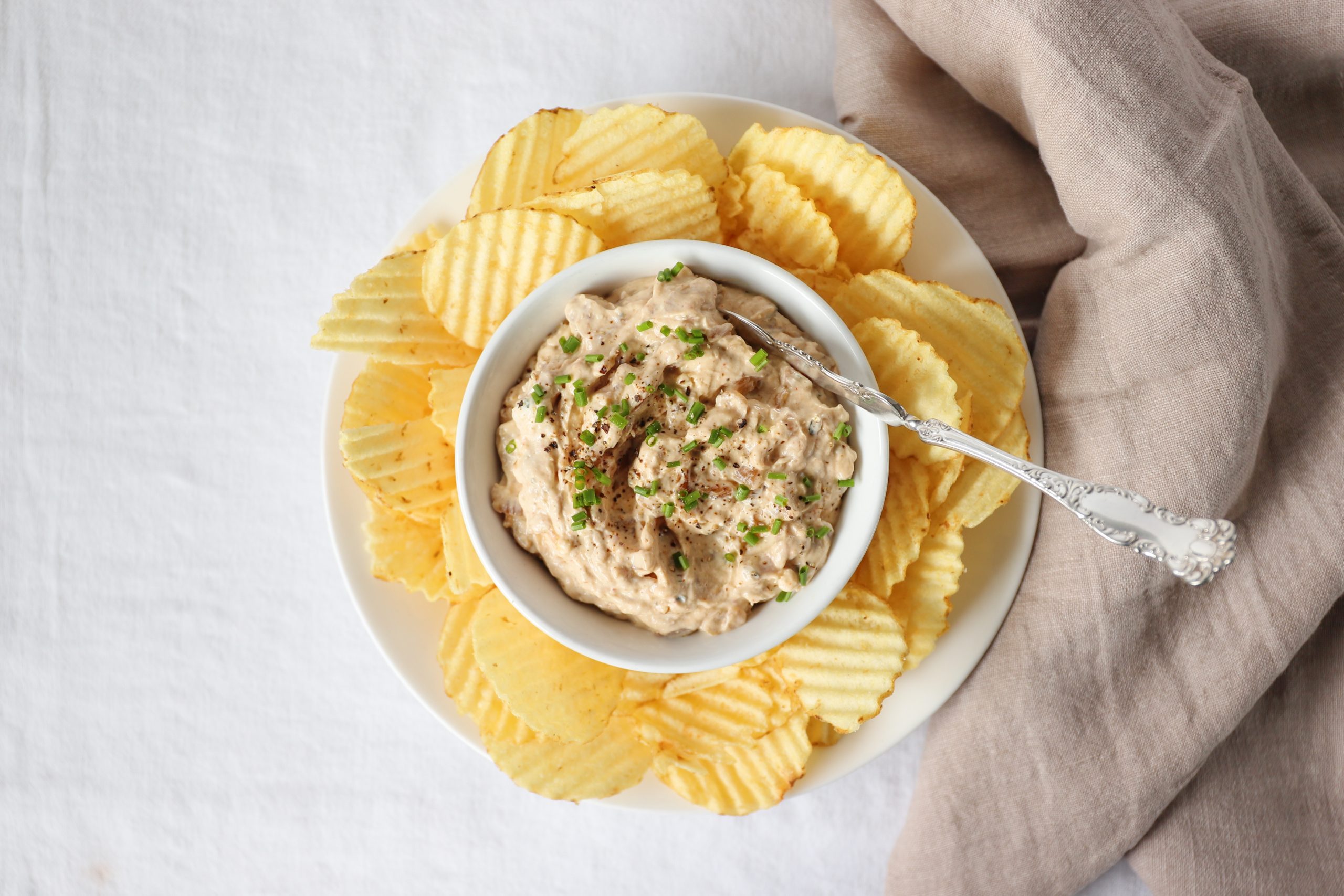 Easy Make Ahead Dip with Caramelized Onions is a Crowd Pleaser