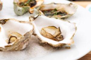 Barbecued Oysters Steamed In Their Shell