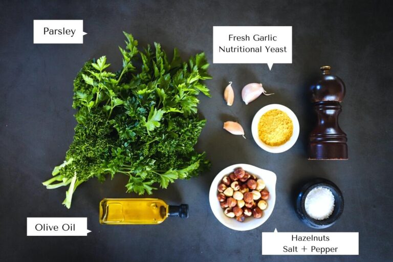 Easy Vegan Parsley Pesto With Hazelnuts