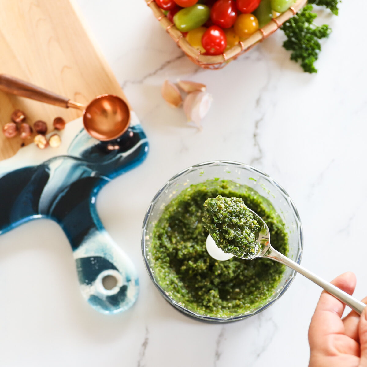 Easy Vegan Parsley Pesto With Hazelnuts
