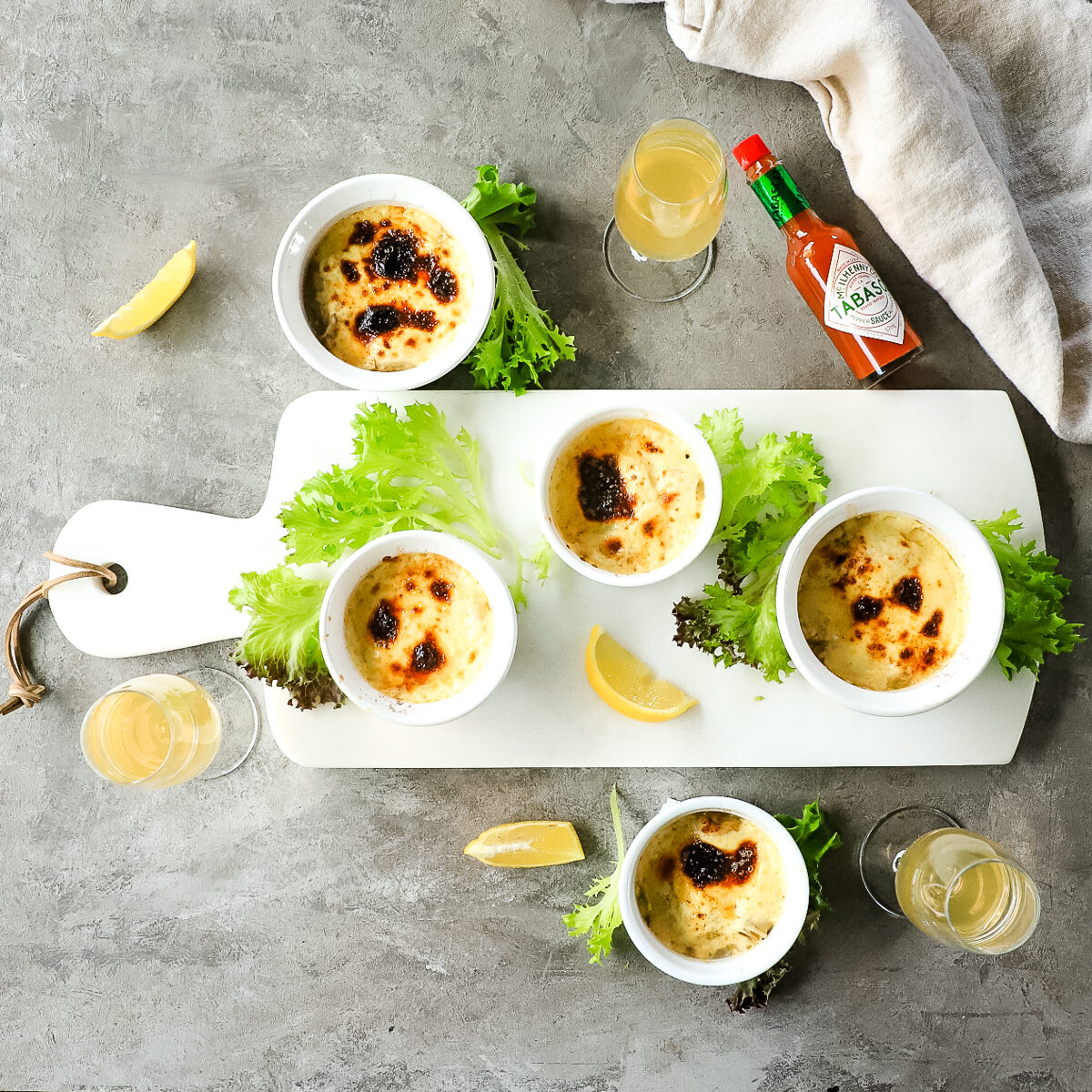 Oysters Mornay (Baked Oysters With Cheese) Appetizers