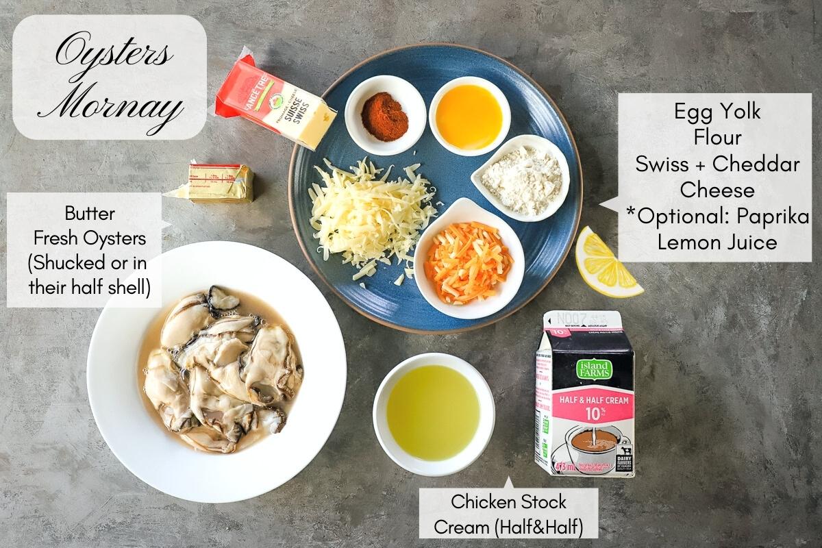 Oysters Mornay (Baked Oysters With Cheese) Appetizers