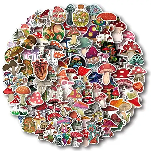 100 Mushroom Stickers