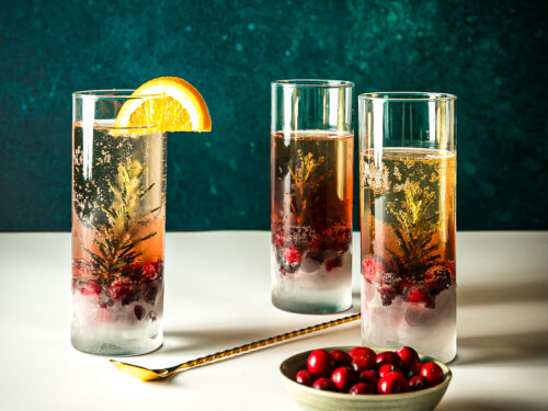 Festive Cranberry Orange Christmas Prosecco Cocktail